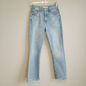 Mother Jeans The Insider Crop Step Fray Sz 25